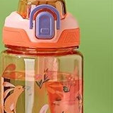 Children's 600 ml Bottle with Straw, Dinosaur or Unicorn Design, Set of 2 Pieces.