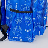 School backpack with spider pattern for boys