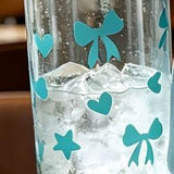 Children's Water Bottle 750 ml, Bow Pattern, with Straw