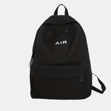 Solid color school backpack, simple preppy style