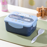 Leak-proof Lunch Box for Kids with 3 Compartments, Microwave Safe