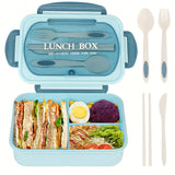 Children's lunch box with compartments, available in 3 colors
