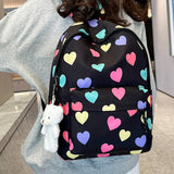 Heart Backpack for Girls, Laptop Pocket, Large Capacity