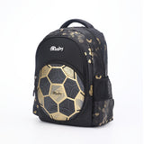 School backpack with 3D football design, for boys, multiple compartments