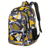 Unisex School Backpack with Pattern, 17-Inch Laptop Pocket