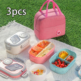 Lunch box set + insulated bag + breakfast cup for kids