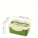 Leak-proof Lunch Box for Kids with 3 Compartments, Microwave Safe