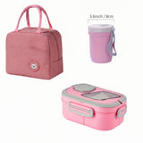 Lunch box set + cup + insulated bag for kids, foldable, 3 pieces