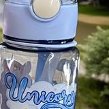 Children's Water Bottle 700 ml, Unicorn Pattern, with Drinking Pump