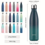 Stainless Steel Thermal Bottle for Kids 500 ml, Keeps Temperature for 24h