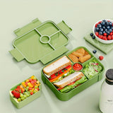 Large lunchbox for older children, 6 compartments, airtight, for a complete meal.