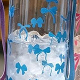 Children's Water Bottle 750 ml, Bow Pattern, with Straw