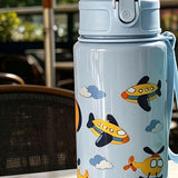 Thermal Bottle for Kids in Stainless Steel, Dinosaur Pattern