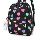 Heart Backpack for Girls, Laptop Pocket, Large Capacity