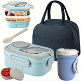 Lunch box set + cup + insulated bag for kids, foldable, 3 pieces