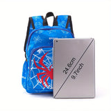 School backpack with spider pattern for boys
