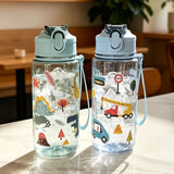 Children's Water Bottle 500 ml, Cheerful Design (Dinosaur, Princess, Mermaid, Car)
