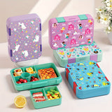 Children's Lunch Box with Pattern (Unicorn, Fairy, Pirate), Airtight, Compartmentalized