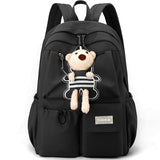 School backpack with a teddy bear, simple design, multiple colors available