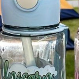 Children's Water Bottle 700 ml, Unicorn Pattern, with Drinking Pump