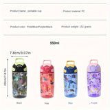 Children's Bottle 550 ml, Mermaid or Unicorn Design, with Handle