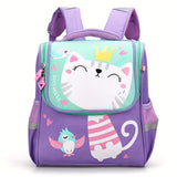 Preschool Backpack for Girls Aged 2 to 5, Kitten Pattern, Multiple Colors Available