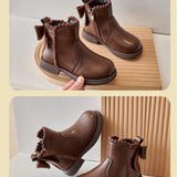 Ankle boots, leather shoes for girls
