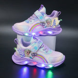 Light-up Princess Print Shoes, LED Sneakers for Kids