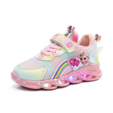 Light-up Princess Print Shoes, LED Sneakers for Kids