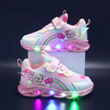 Light-up Princess Print Shoes, LED Sneakers for Kids