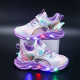 Light-Up Princess Print Shoes, LED Sneakers for Kids