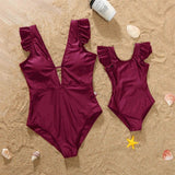 Matching mom and child swimsuit set, bikini for girls