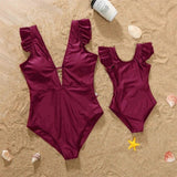 Matching mom and child swimwear set, bikini for girl