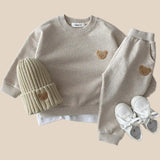 Children's Tracksuit with Bear, Unisex Two-Piece Set