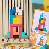 Wooden assembly game, puzzle, and fine motor skills toy