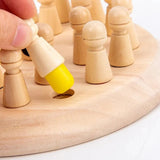 Wooden Memory Game, Color Association Board