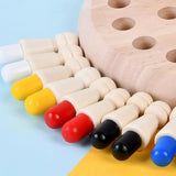 Wooden Memory Game, Color Association Board