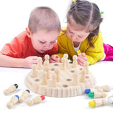 Wooden Memory Game, Color Association Board