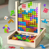 Wooden Board Game in Tetris Style – Eco-Friendly Logic Set