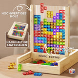 Wooden Board Game in Tetris Style – Eco-Friendly Logic Set
