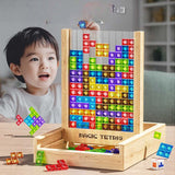 Wooden Board Game in Tetris Style – Eco-Friendly Logic Set