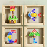 Wooden Board Game in Tetris Style – Eco-Friendly Logic Set
