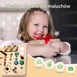 Wooden Activity Board, Sensory Panel with Switches and Buttons