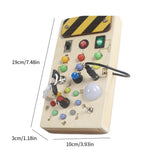 Wooden Activity Board, Sensory Panel with Switches and Buttons