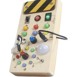 Wooden Activity Board, Sensory Panel with Switches and Buttons