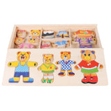 Wooden Dressing Puzzle, Clothing Association Board