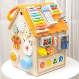 Educational Wooden House for Children – Activity Elements
