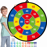 Double-sided target for throwing, large aiming set