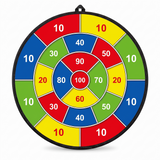 Double-sided target for throwing, large aiming set