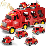 Two-Layer Truck Set, Fire or Construction Vehicle